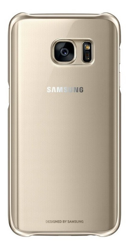 Case Samsung Clear Cover Para Galaxy S7 Edge  Gold