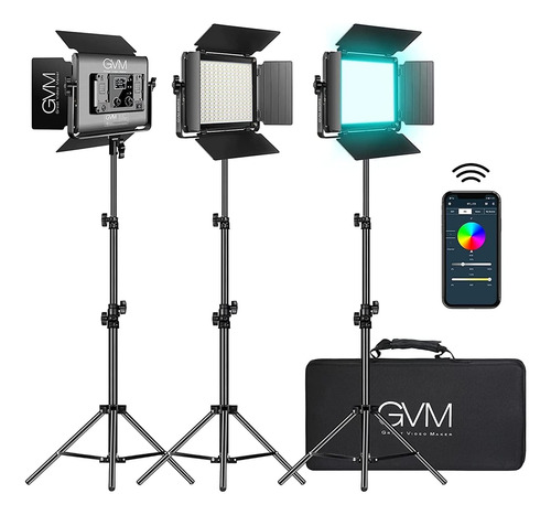 Kit Luces Led Gvm Rgb 880r + Adapt De Corriente + Parantes !