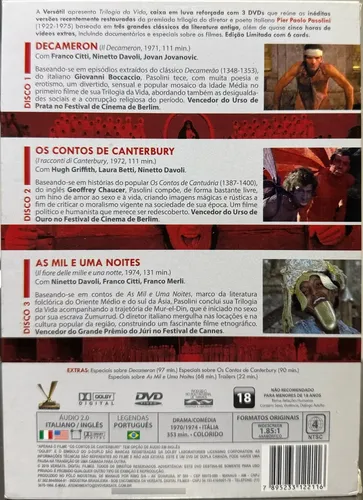 Dvd Trilogia Da Vida Pier Paolo Pasolini - Cards - Versátil