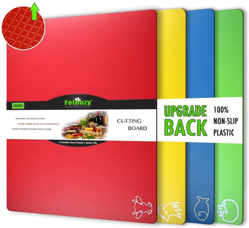 Pack Juego De 4 Tablas De Cortar Alimentos Plástico Flexible