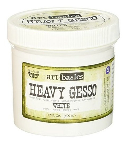 Prima Marketing 961374 Art Basics Heavy Gesso, 17 Onzas, Bla