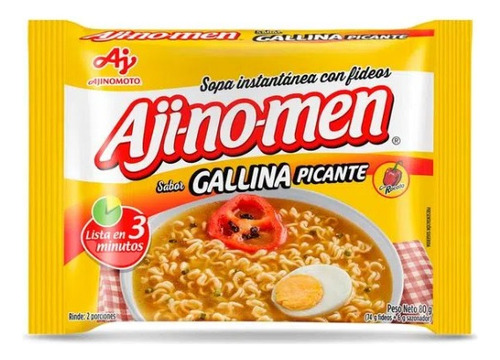 Sopa Instantánea Con Fideos Ajinomen Sabor Gallina Picante