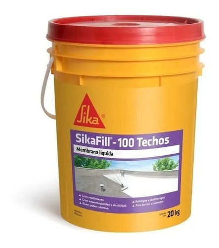 Sikafill-100 Techos Membrana Líquida Sika 20kg 4 Colores