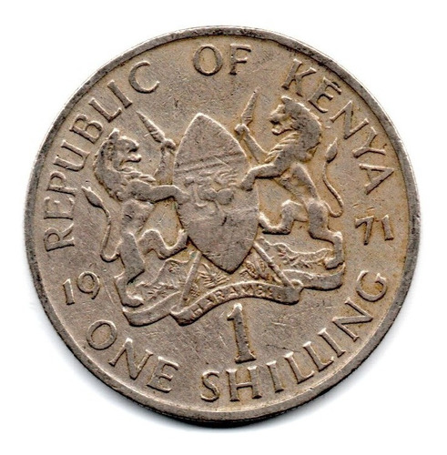 Kenia Moneda 1 Shilling Año 1971 Km#14 Africa