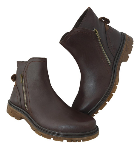 Botas Botines Cierre Hombre Christian Gallery 2850 Chocolate
