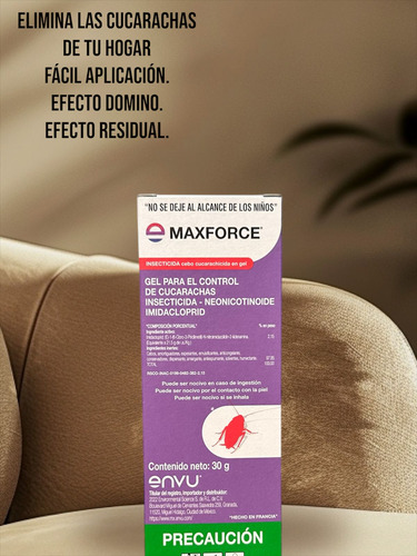 Maxforce Envu Jeringa P/ Cucarachas 30 Gr 2 Piezas Residual