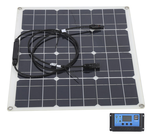 Controlador Pwm Doble Usb De 12 V/24 V Con Panel Solar De 40