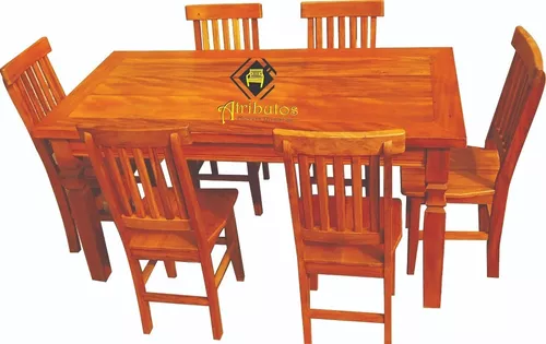 Conjunto Mesa Jantar Ripada 1,60m 6 Cadeiras Confort Madeira