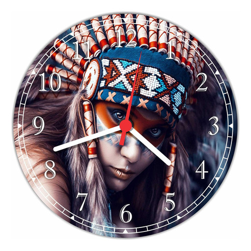 Relógio De Parede Índia Indígenas Decorações