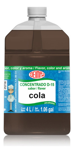 Concentrado Saborizante Sabor Cola D-15 Deiman 4 L.