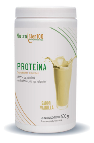 Proteína Suero De Leche Sin Azúcar Natural Nutrasien100 500g Sabor Vainilla