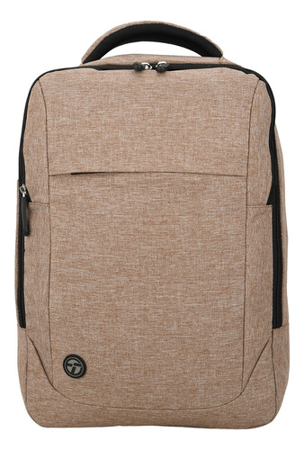 Mochila Laptop Topper Hombre Mujer Multifunción Beige