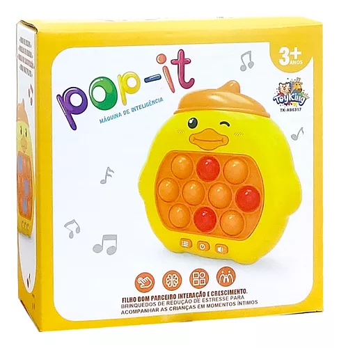 Jogo Infantil Pop It Eletrônico Rosa Luz Som Multi Níveis