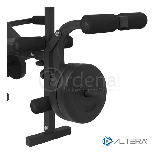 Imagen 5 de 8 de Banco De Pesas Altera Multiposiciones Kit De Discos Gym