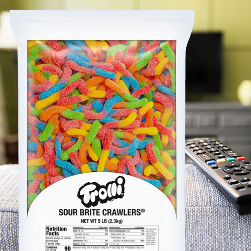 Gusanos De Goma Ácidos Sour Brite Crawlers 2.27 Kg A Granel