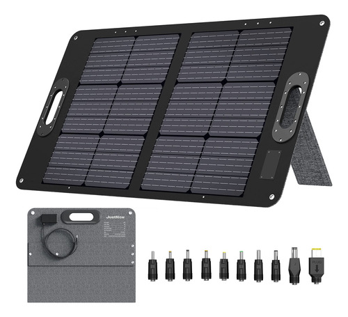 Justnow 60w Panel Solar Portátil De Alta Eficiencia Plegable