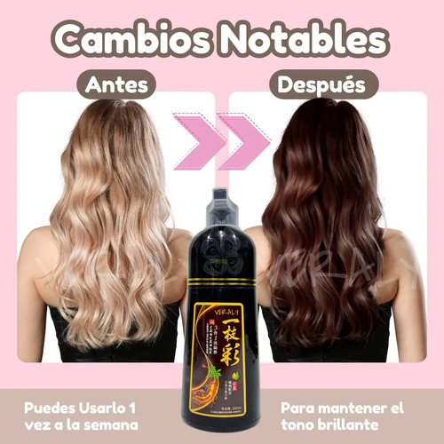 Shampoo Cubre Canas Con Tinte Para Cabello 500ml