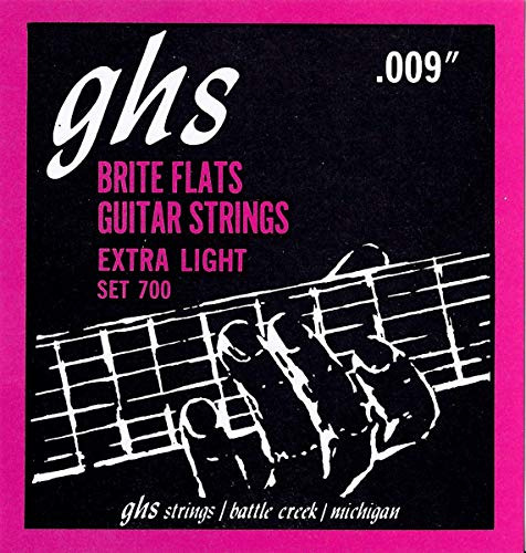 Cuerdas De Guitarra Eléctrica Ghs Brite Flats .009-.042