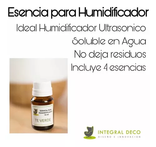 Esencia Perfume Para Humidificador Ultrasonico Pack 4 Unid.
