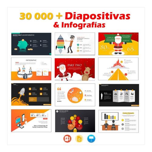 30 000 Plantillas Powerpoint Diapositivas E Infografías