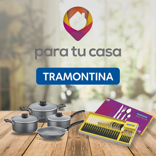 Juego De Cuchillos Y Taco 6 Piezas Plenus Tramontina Ct
