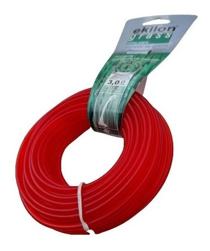  Jgrass Nylon Para Rocadeira 12 Metros Fio Limpeza Jardim Podadora Podar 3mm Cor Vermelho