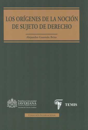 Libro Orígenes De La Noción De Sujeto De Derecho, Los