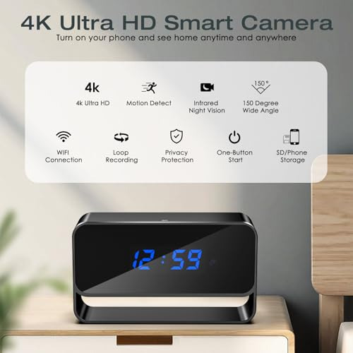 Reloj Con Cámara Espía Nanny Cam, Video Full Hd 4k, Cámara O