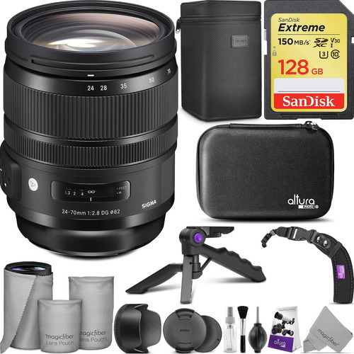 Sigma 24-70mm F/2.8 Dg Os Hsm Art Lens For Canon Ef W/sigma Usb Dock & Advanced Photo And Travel Bundle