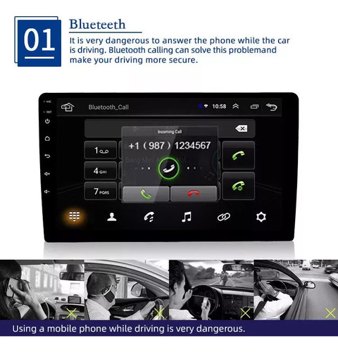 2+64g 9 Pulgadas Coche Estereo Android Gps 2 Din Con Carplay