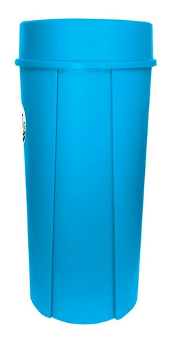 Bote De Basura Redondo 80l Con Tapa Embudo Color Azul
