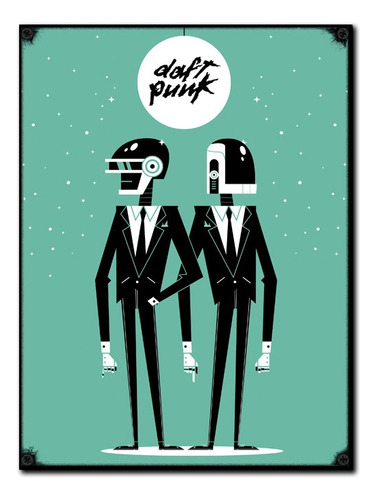 #1109 - Cuadro Decorativo - Daft Punk Poster Música No Chapa