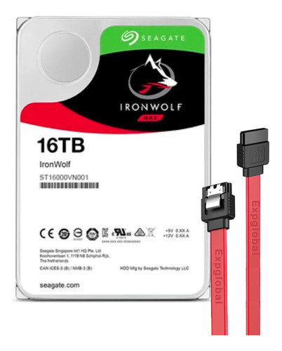 16tb Disco Duro Interno Seagate Ironwolf 3.5 7200