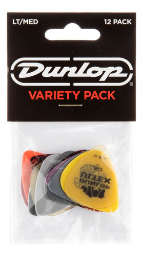 Pack De 12 Uñetas Dunlop Variado Calibres Light Y Medium