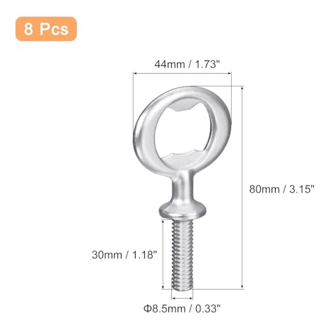Uxcell Bottle Opener, 8pcs 80mm Zinc Alloy Screw Beer Opener