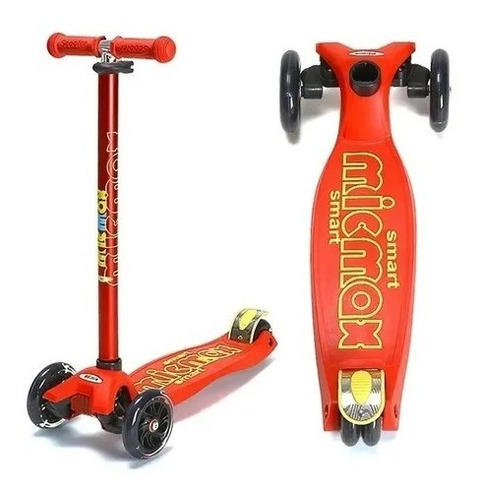 Patineta Scooter Niños. Roja. Diseño Moderno Luz