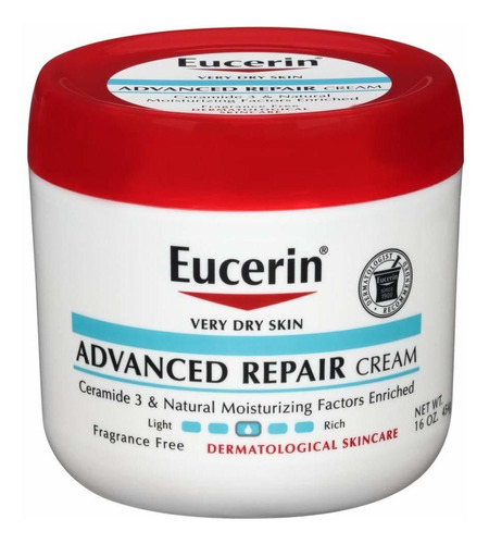 Eucerin Creme Advanced Reparación 16 onza Jar (473ml) (3 uni