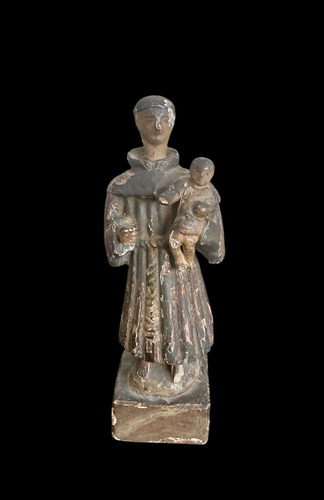 Antigua Talla Religiosa Madera Estucada San José De Nazaret (Usado)