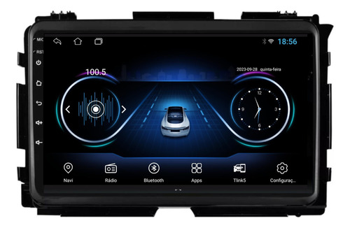 Central Multimídia Honda Hr-v 2015/2021 9pol Android Kronos