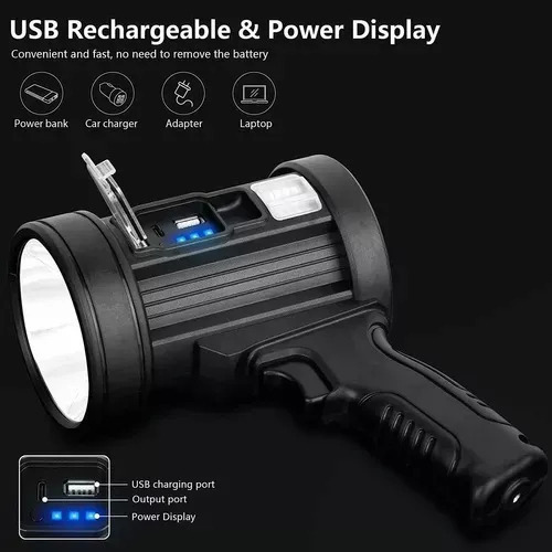 Linterna Portátil Spotlight De 90000 Lúmenes, Foco Led
