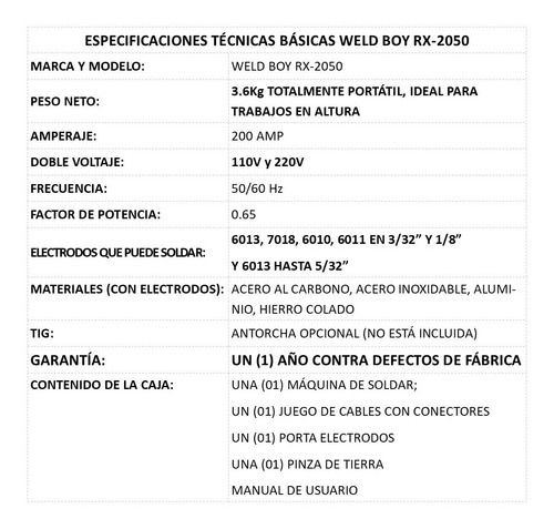 Máquina Soldar Inverter 200 Amp 110v/220v Stick/tig Weld Boy