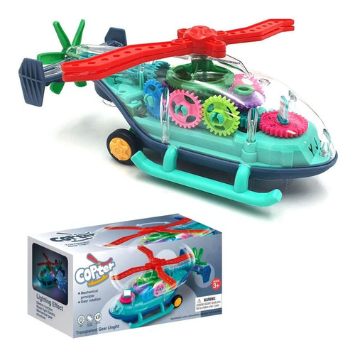 Juguete Avion Didactico Luces Y Sonido Transparente P/ Niños