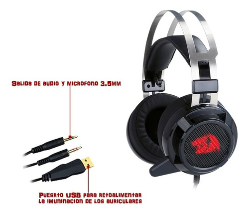 Redragon Audífonos Gamer Siren Vibración Y Backlight