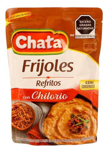 Frijoles Refritos Chata Con Chilorio 400 G