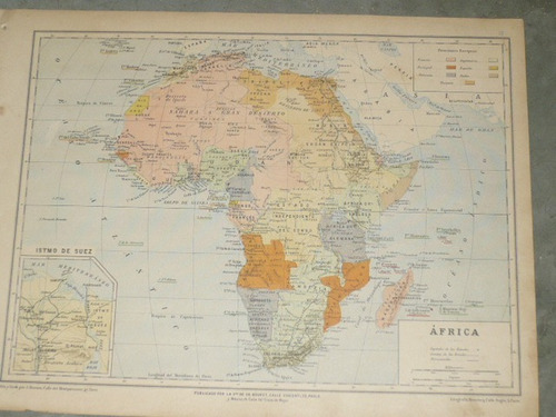 Mapa Antiguo De Africa