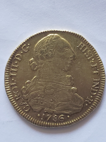 Moneda De 8 Escudos 1886 De Santiago.