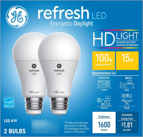 Refresh Bombilla Led Hd Vatio Reemplaza Una Lumene Blanco