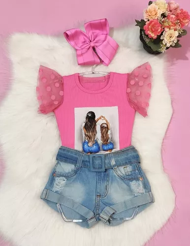 1 Blusa mini blogueirinha, 1 blusa mini diva, roupa infantil (1 Peça)