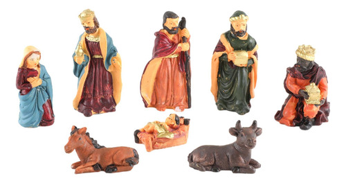 Conjunto De Estatuillas De Belén Navideño De 8 Piezas,