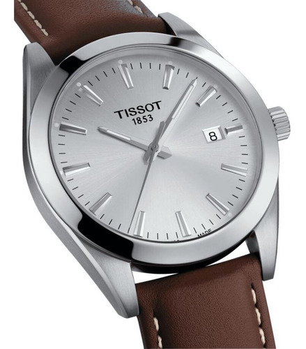 Reloj Tissot Hombre Gentleman Cuero T127.410.16.031.00